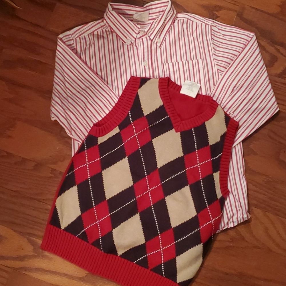 Crazy 8 Button Down shirt and vest(2 pieces)